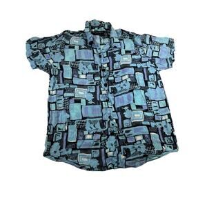 Colorful women’s Petite Medium button up top